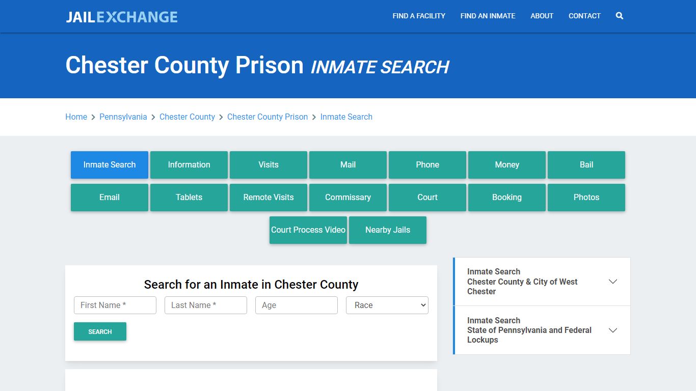 Chester County Prison, PA Inmate Search: Roster & Mugshots - Jail Exchange