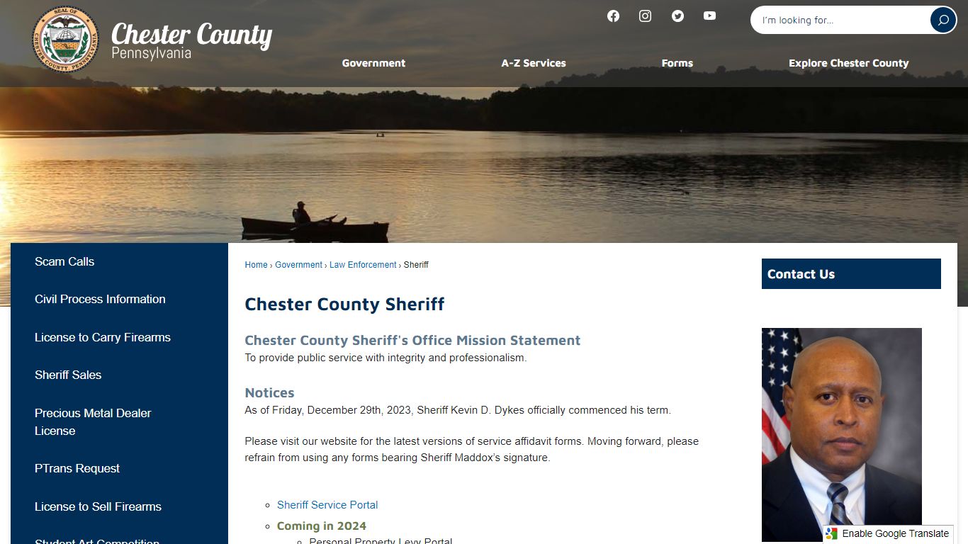 Chester County Sheriff | Chester County, PA - Official Website